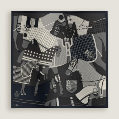 Attelage en Arbalete forever scarf 90 - Brown | Hermès USA